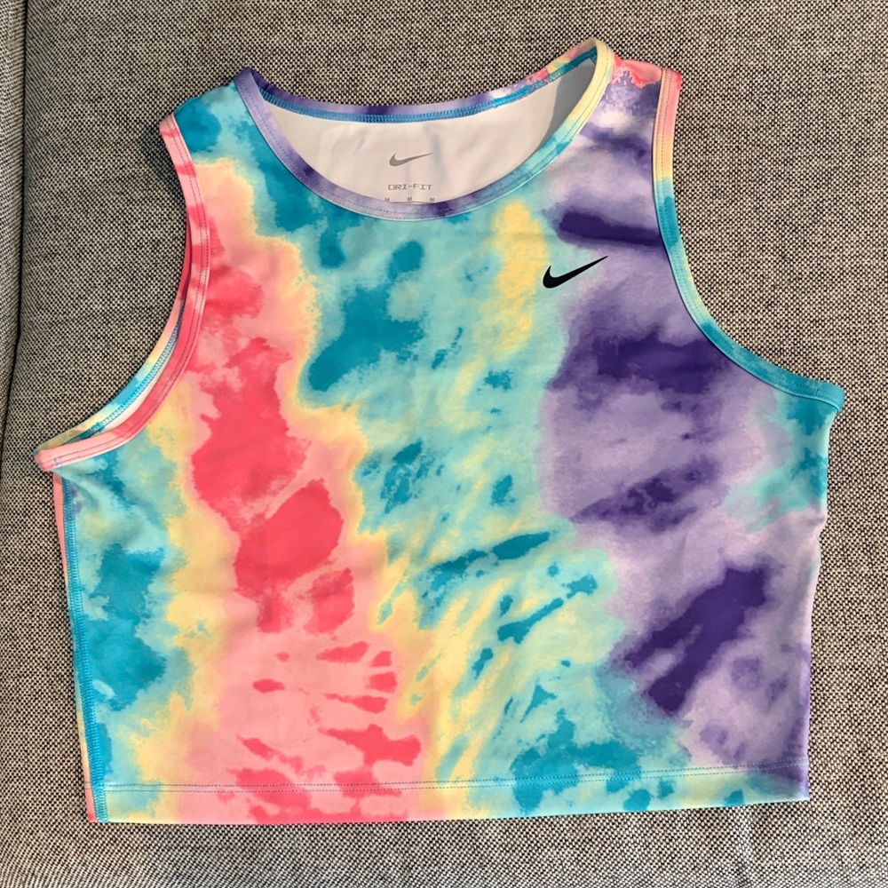 Nike Cropped Multicolor Tie-Dye Tank Top